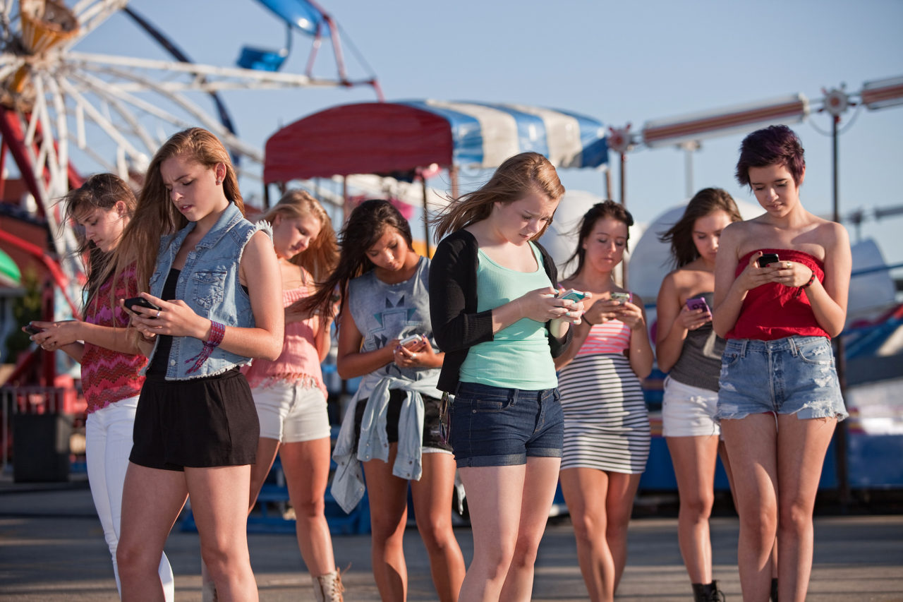 Teen Girls Text Messaging