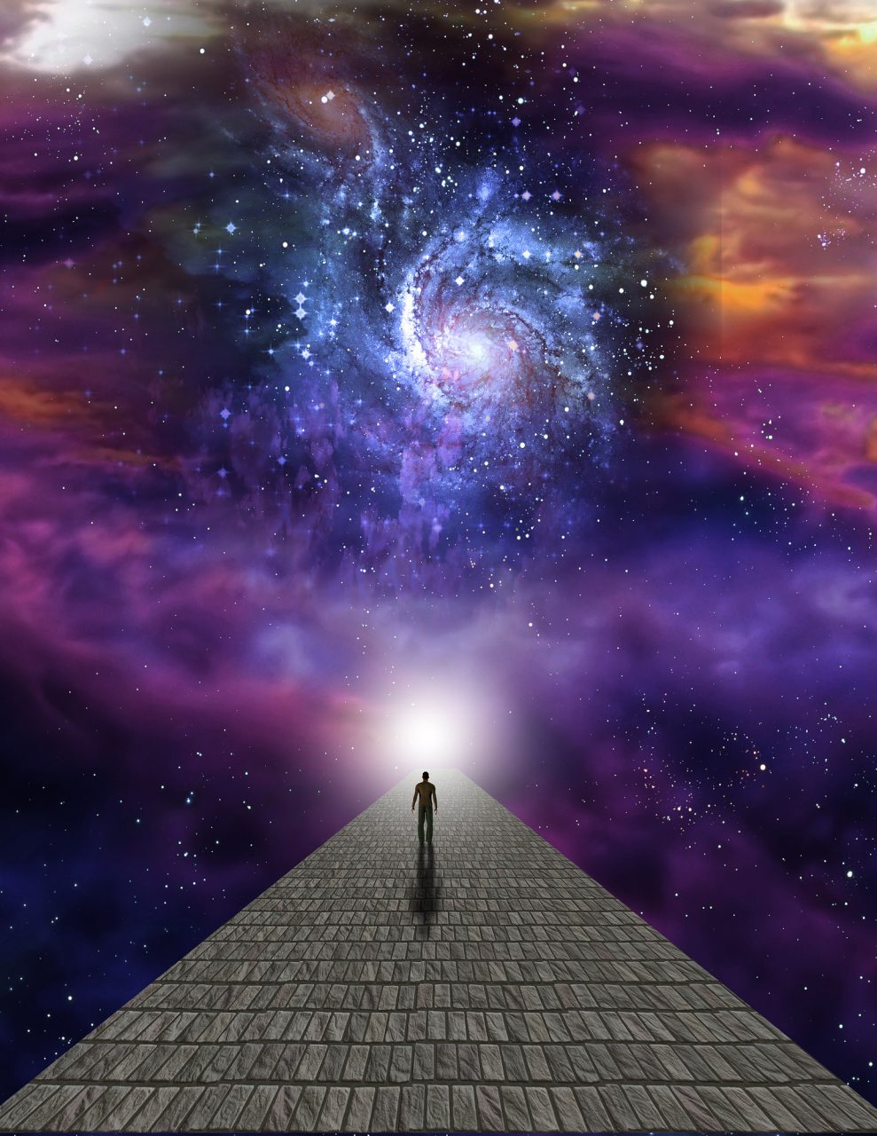 Man on path to the heavens